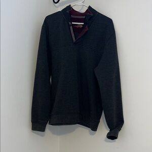 Orvis Men's Charcoal Zip-Up Sweater